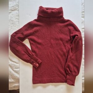 100% Cashmere Burgundy Cowl Neck Sweater